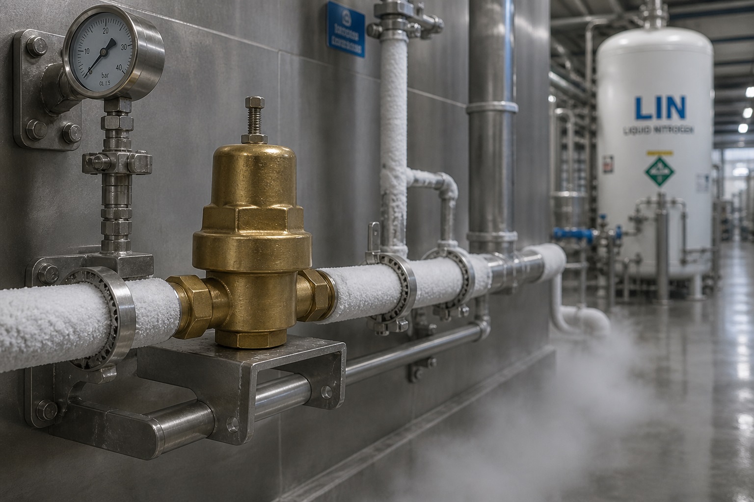 Distribuzione di azoto liquido LIN in industria