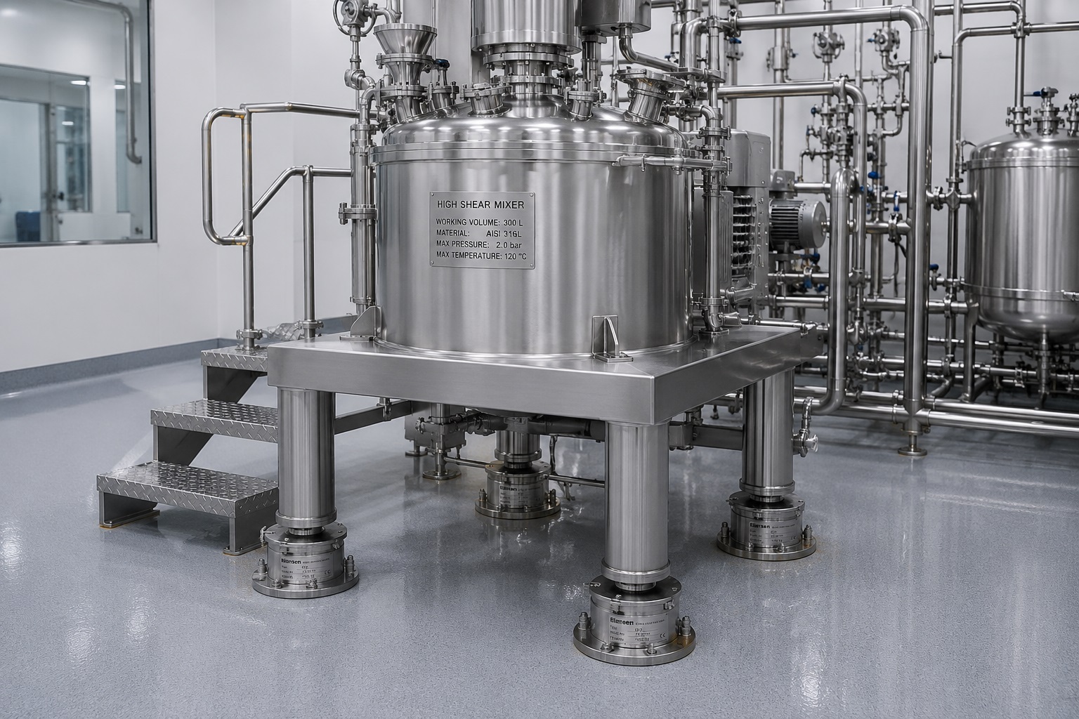 cella di carico Eilersen DLC su high shear mixer farmaceutico