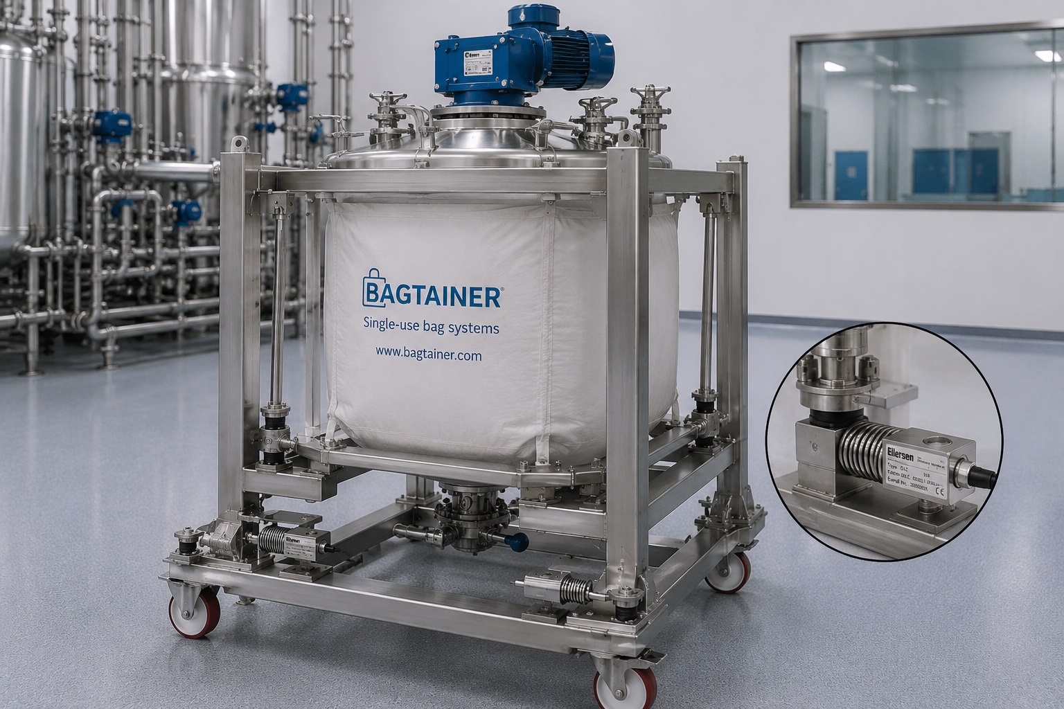 cella di carico Eilersen su mixer monouso jacketed