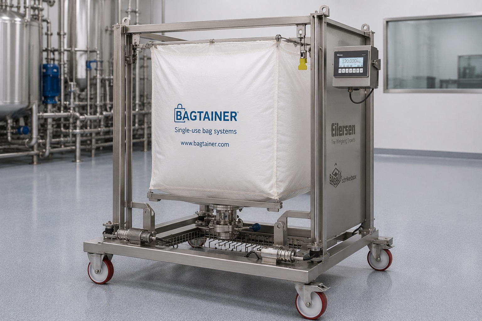 cella di carico Eilersen su tote mobile Bagtainer