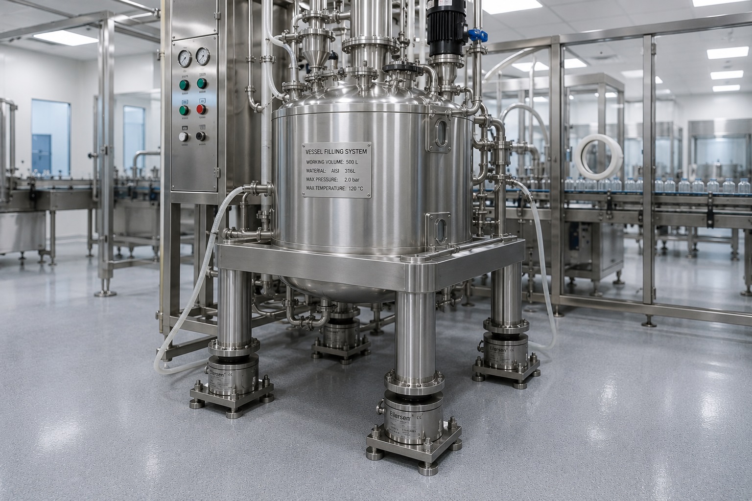 cella di carico Eilersen su vessel filling farmaceutico