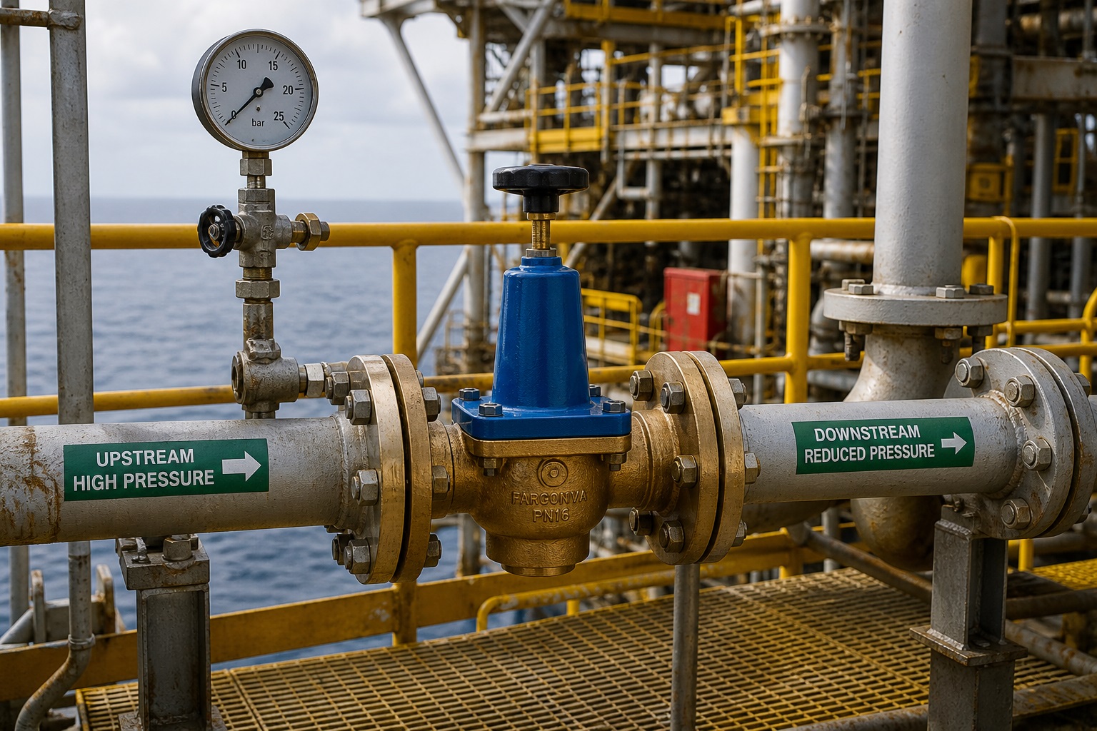 Riduttore pressione piattaforma offshore