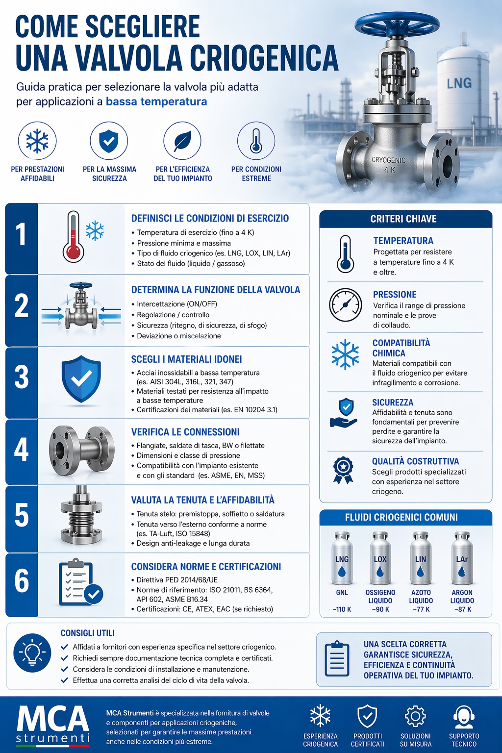 come scegliere valvola criogenica