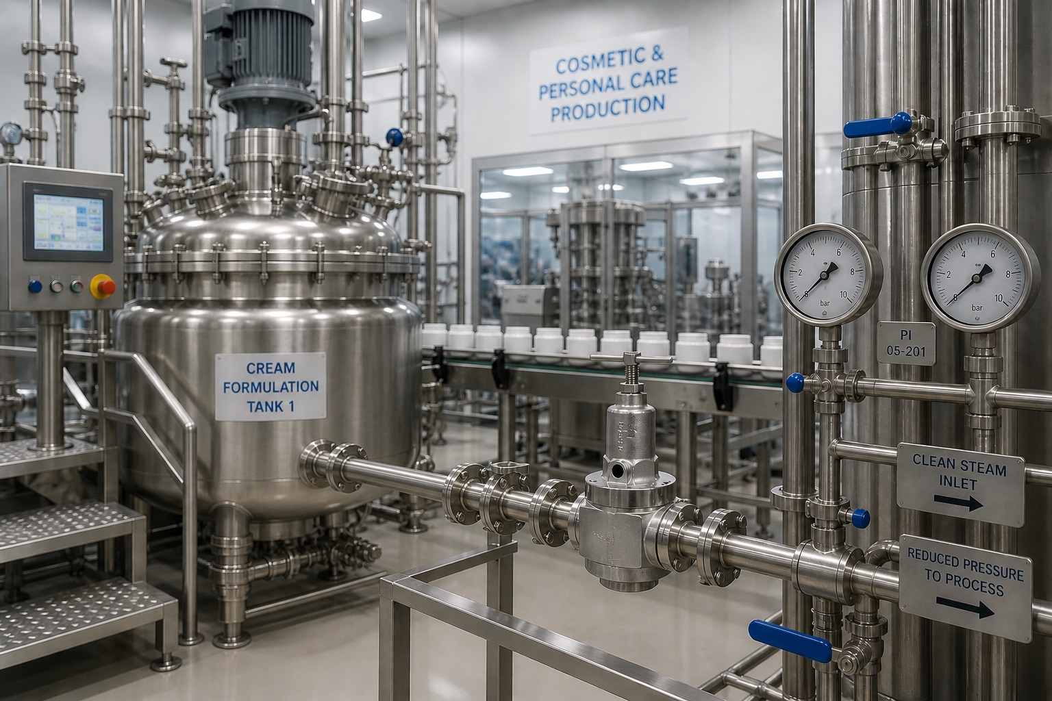 Industria cosmetica e personal care produzione creme sieri