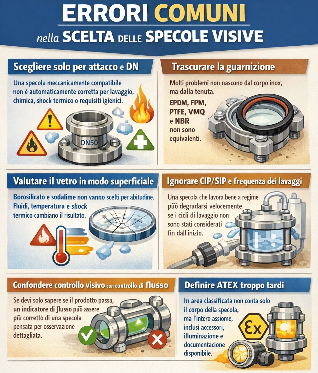 errori comuni nella scelta delle specole visive