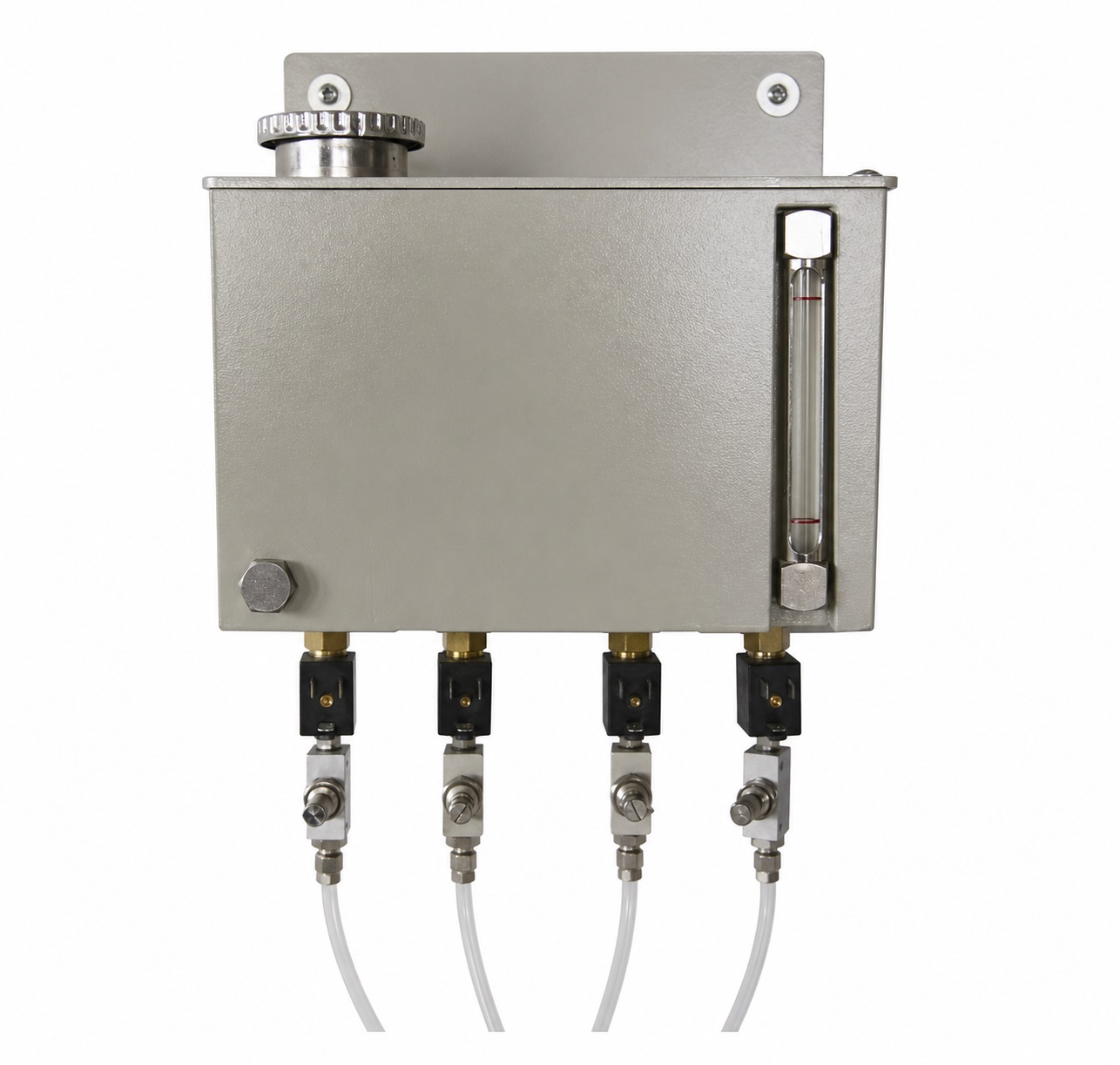 Impianto di lubrificazione centralizzata MCA con pompa, distributori progressivi e tubazioni