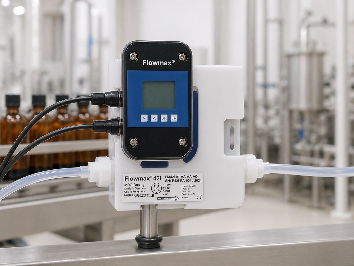Flowmax 42i in linea dosaggio aromi su pompa peristaltica