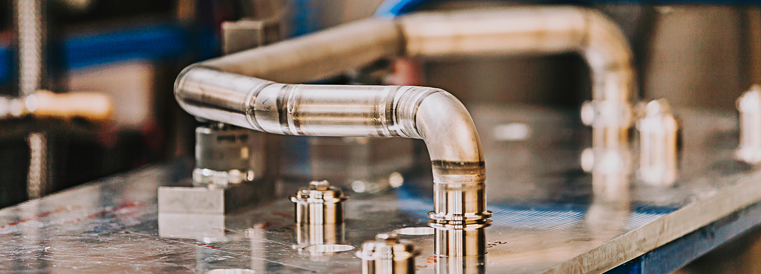 Camere da vuoto industriali con flange e raccordi