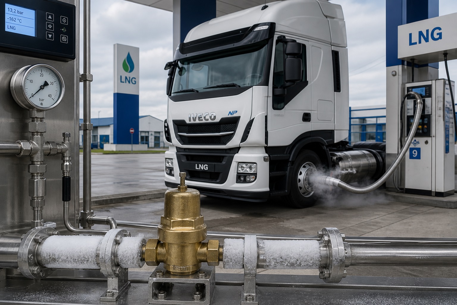 Stazione di rifornimento LNG per autotrazione pesante