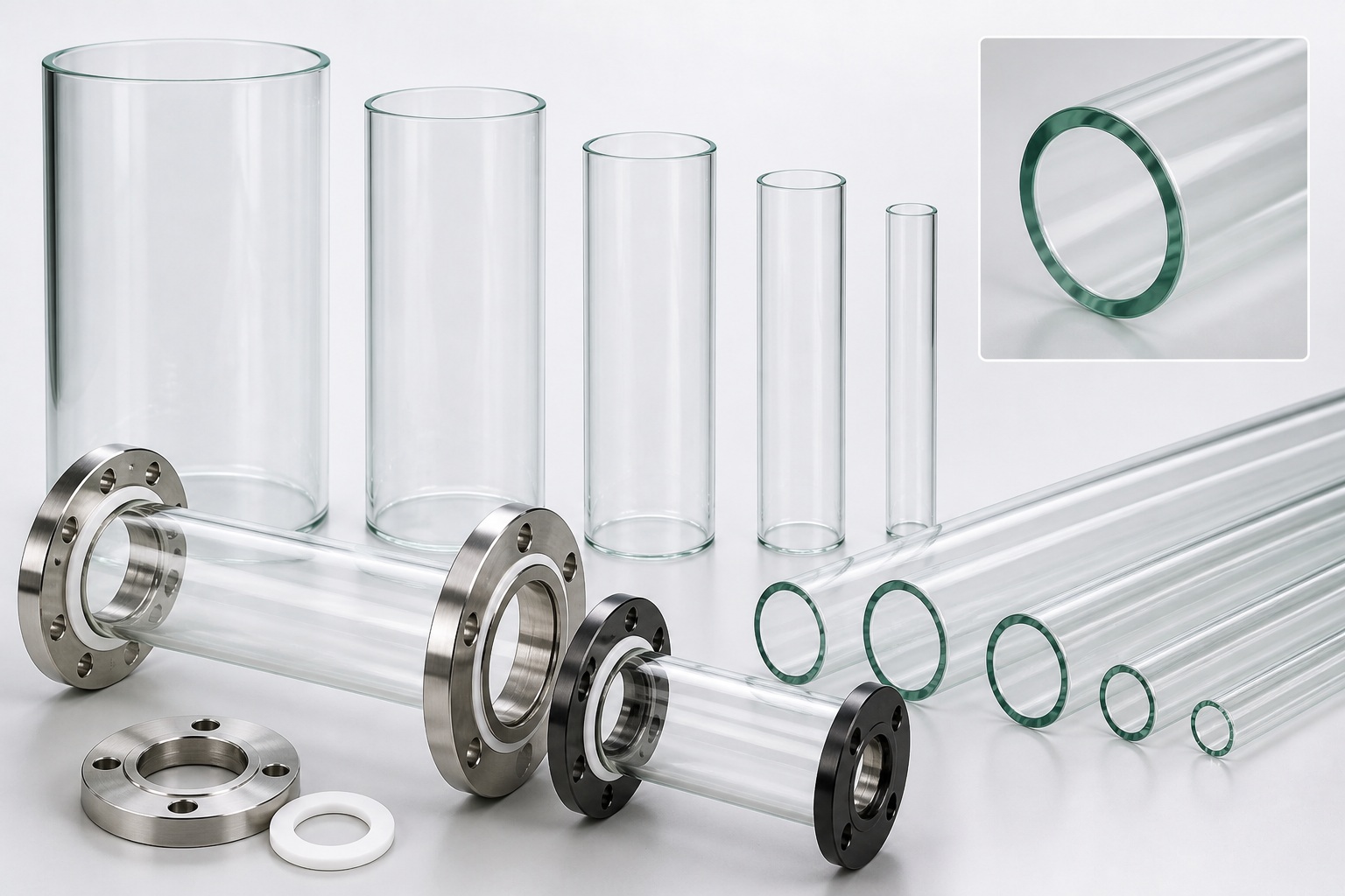 tubi in vetro borosilicato per indicatori di livello a tubo industriali