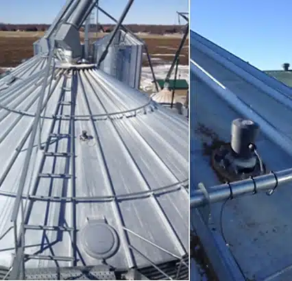 Sensore livello ultrasuoni silos agricolo