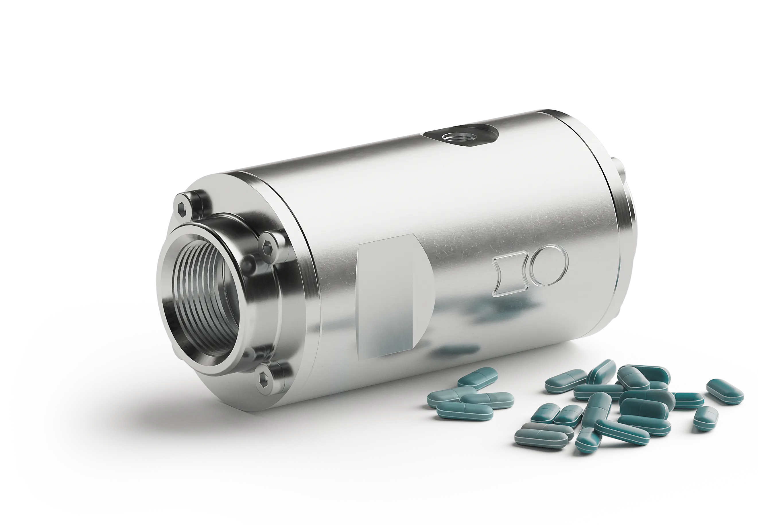 valvola a manicotto in inox per farmaceutica