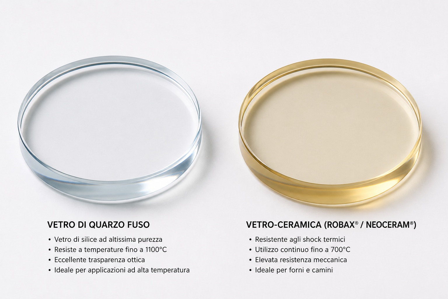 vetri ad alta temperatura: quarzo e ceramico per applicazioni industriali