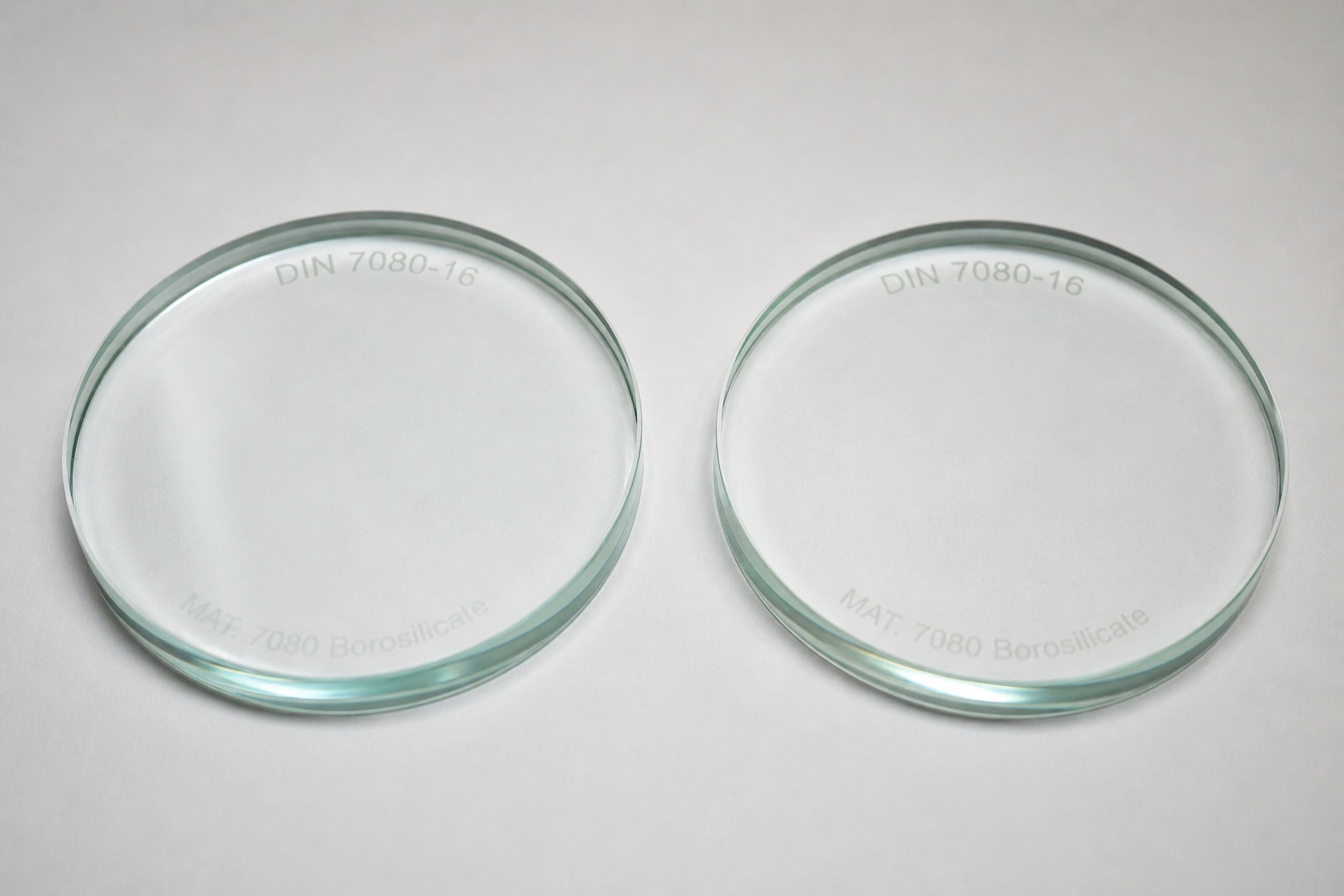 vetro DIN 7080 borosilicato per spie visive industriali, dischi rotondi temperati